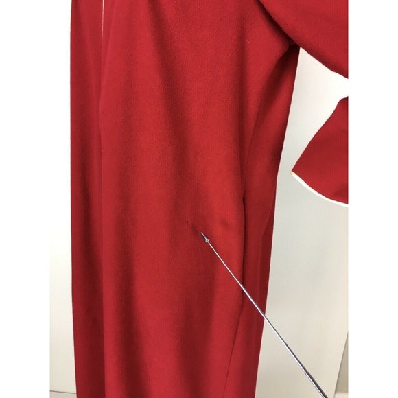 Vintage 70's Kayser MOD Burgundy Burst Quarter Zip House Robe Size Large - Picture 10 of 10